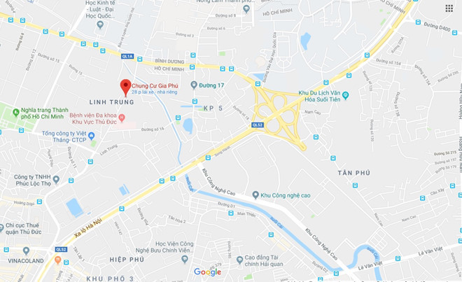 Vị trí dự án cung cư Gia Phú.