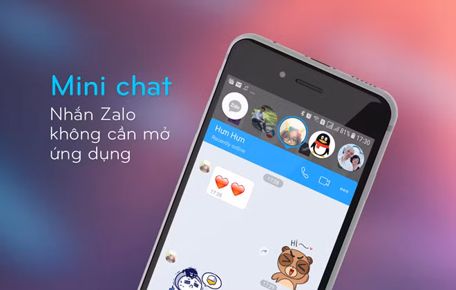 Zalo thêm tính năng nhắn tin không cần mở ứng dụng Zalo them tinh nang nhan tin khong can mo ung dung