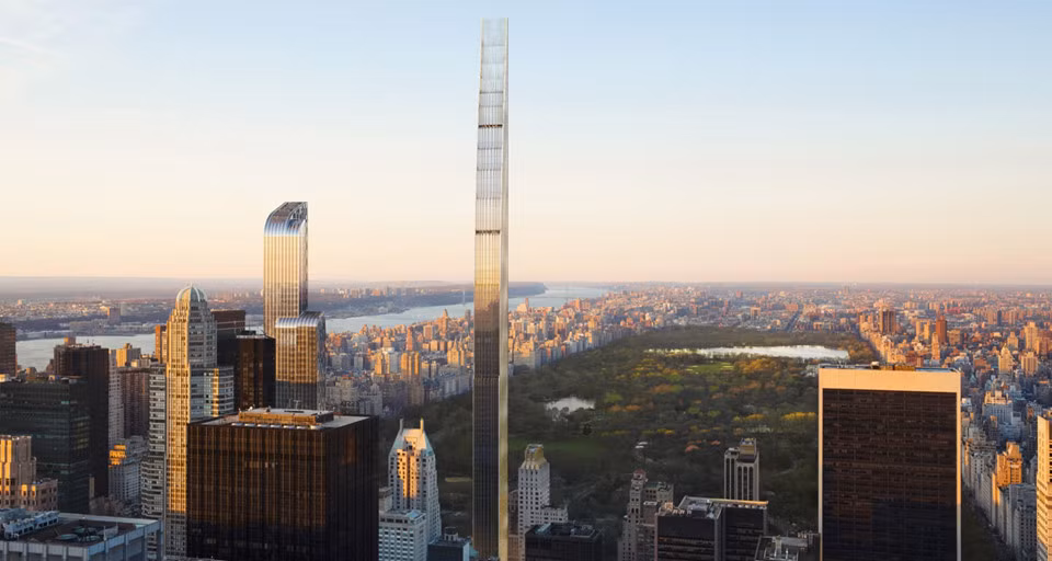 Được biết đến là Steinway Tower, 111 West 57th Street là toà nhà "siêu mỏng" cao tới 435 m.
