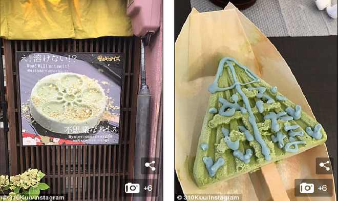 Sau 3 tiếng, loại kem này mới có dấu hiệu tan chảy. Ảnh: 310Kuu/Instagram