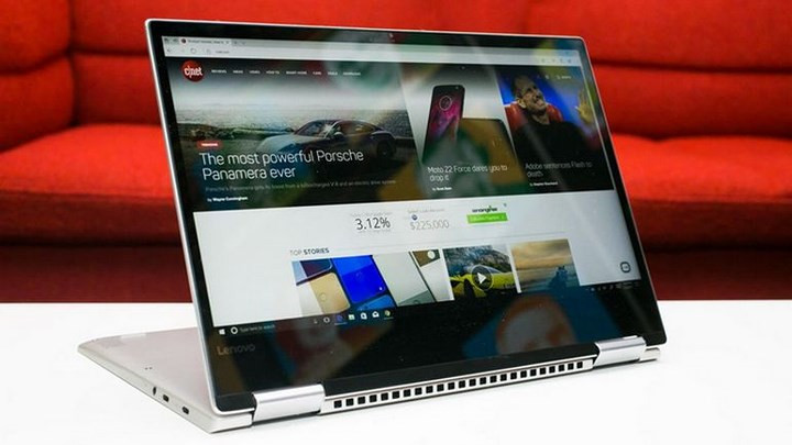 Lenovo Yoga 720 (13 inch) có thể biến thành màn hình máy tính bảng và sử dụng bút stylus để vẽ hoặc viết trên đó.