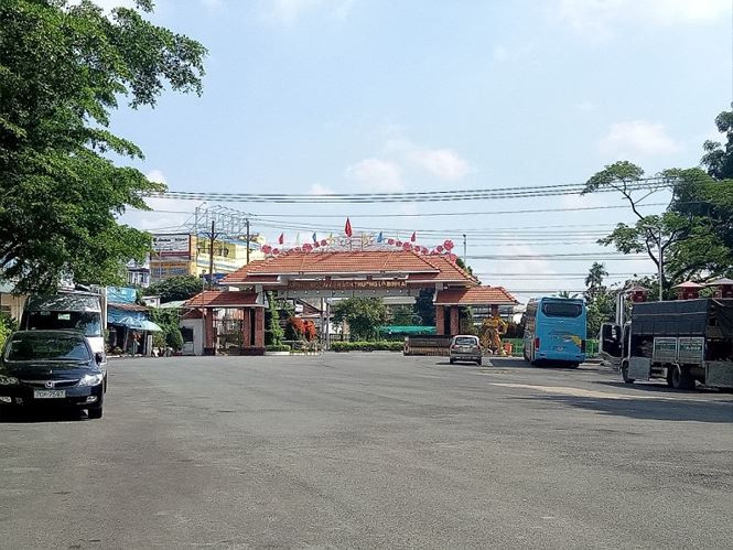 Cổng vào công viên văn hóa Thanh Lễ.