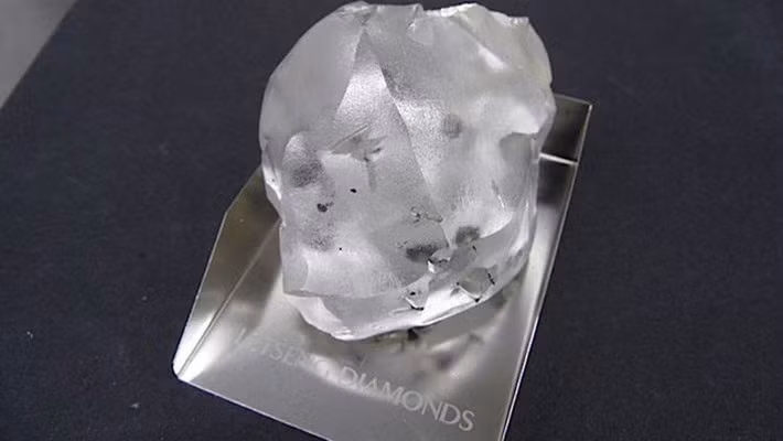 Viên kim cương nặng 910 carat mà Gem Diamonds vừa phát hiện ở Lesotho.