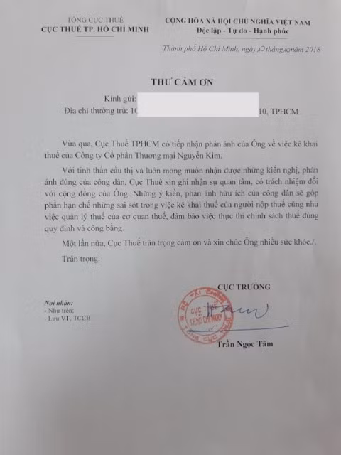 Nguoi cung cap thong tin truy thu thue Nguyen Kim duoc thuong