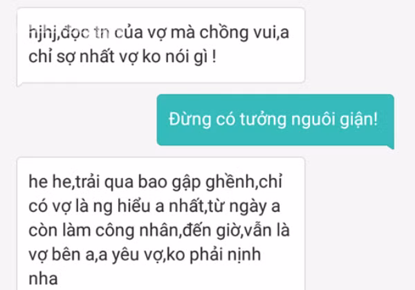 Dù cáu giận đến mấy, chồng nhắn tin hối lỗi vậy thôi cũng đủ làm lành.