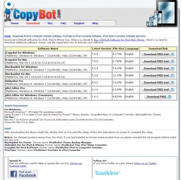 Ở đây, hãy chọn iBackupBot và chọn hệ điều hành tương ứng với chiếc máy bạn đang sử dụng: Windows hoặc Mac. Sau đó cài đặt phần mềm vừa tải về.