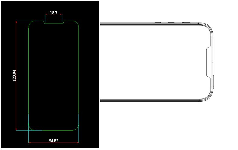 Bức ảnh sơ đồ được cho là thiết kế iPhone SE 2 từ nguồn tin của Olixar.
