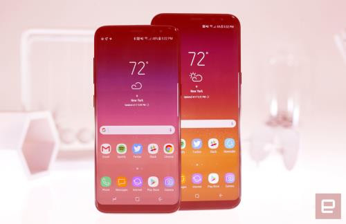 Samsung mở bán phiên bản Galaxy S8 màu đỏ tại Hàn Quốc. Nguồn: engadget.