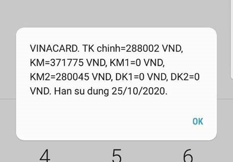 Tài khoản của SIM số 0948942***bị mất đi khoảng hơn 100.000 đồng sau khi chị Trúc mất kiểm soát. Ảnh: NVCC.