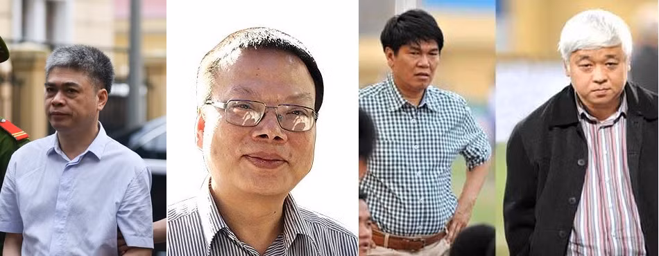 Tình bạn giữa 2 cặp đại gia đang được dư luận đem ra so sánh sau sự việc ông Nguyễn Trung Hà bỏ ra 32 tỷ giúp ông Xuân Sơn thoát án tử. Ảnh: Từ trái qua phải: Ông Nguyễn Xuân Sơn, ông Trung Hà, Bầu Long, Bầu Kiên.