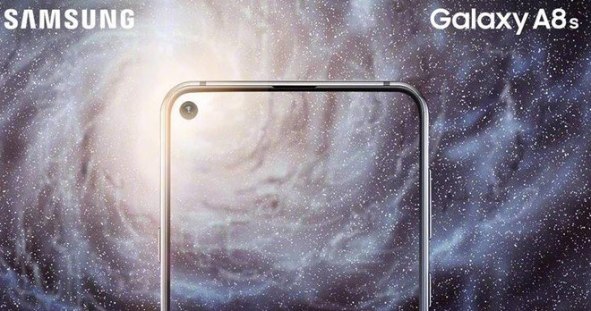 Thiết kế camera selfie nằm trong màn hình cũng đã rò rỉ với mẫu Galaxy A8s, được Samsung đặt tên Infinity O-style.