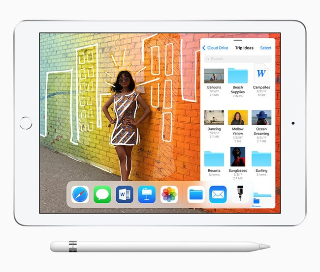 iPad mới của Apple hỗ trợ Apple Pencil. Ảnh: Apple.