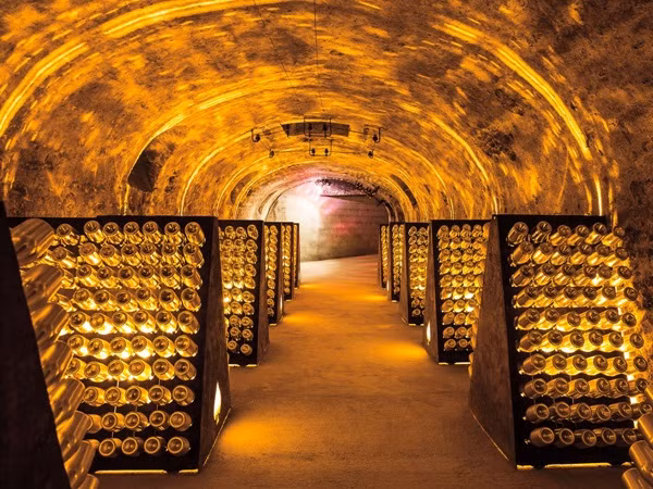 Hầm rượu vang hảo hạng Armand de Brignac.