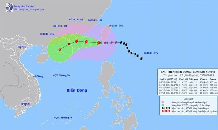 Bao Koinu vao Bien Dong tro thanh con bao so 4