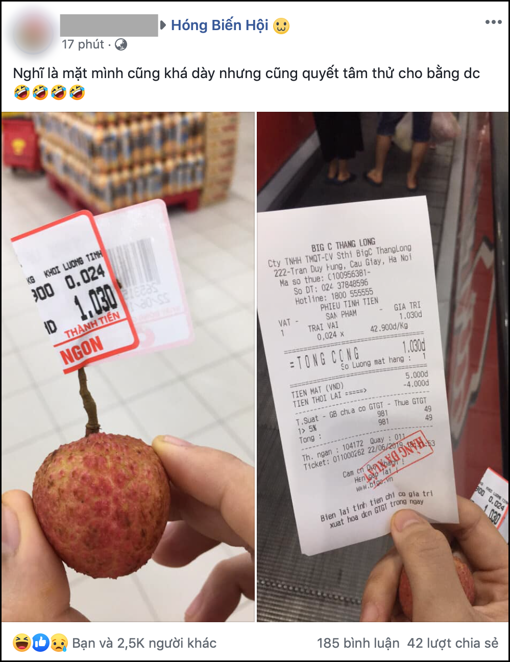 Thanh lay vao sieu thi 