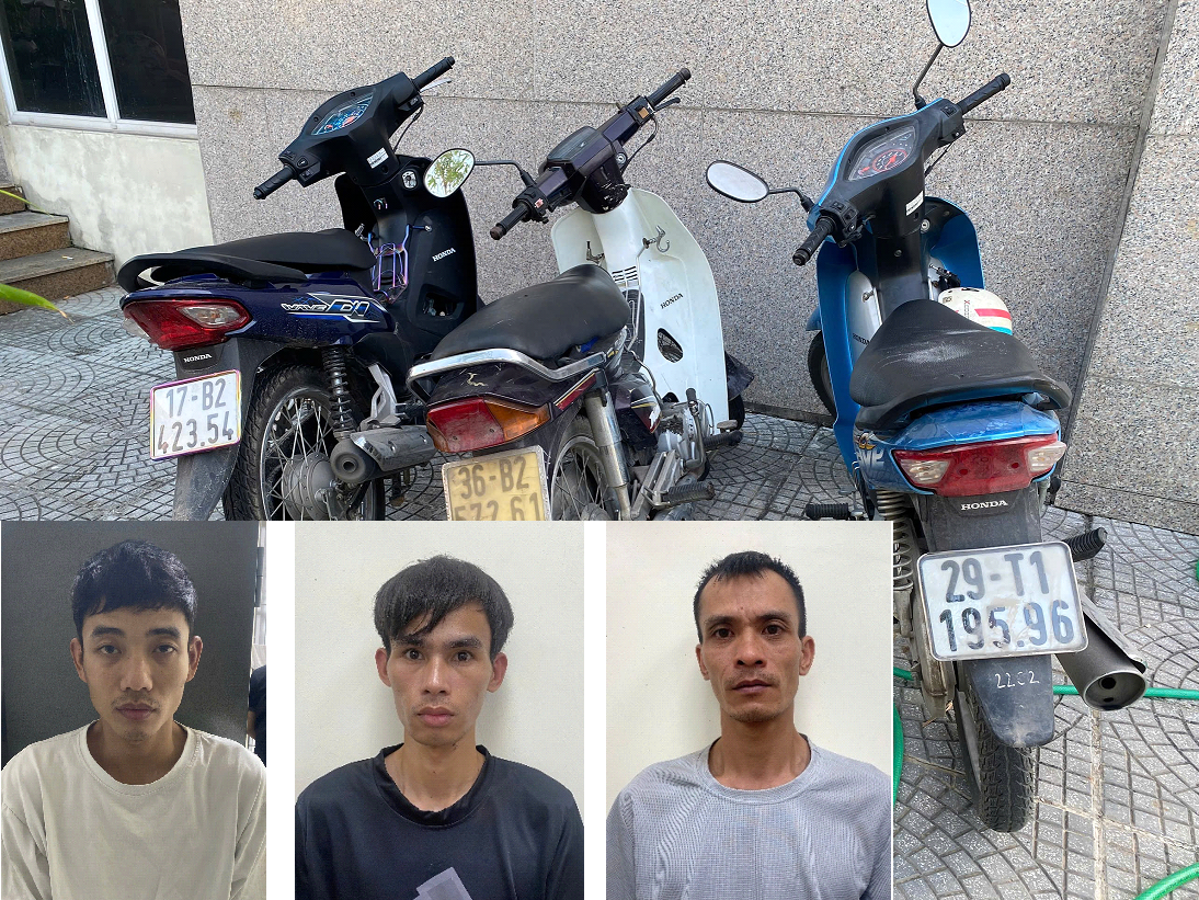 Bắt nhóm đối tượng trộm cắp xe máy, tiêu thụ xe trộm cắp Bat nhom doi tuong trom cap xe may, tieu thu xe trom cap