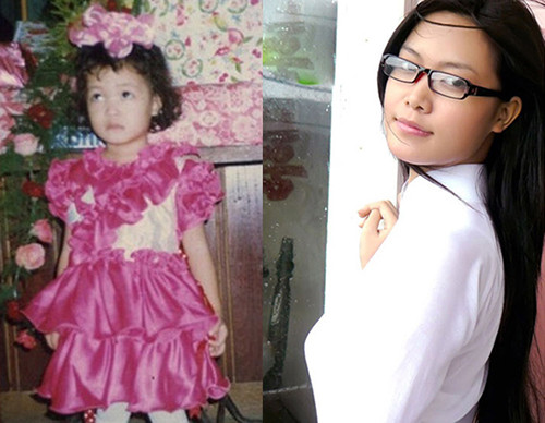 Thùy Dung ngày bé là một cô bé có gương mặt phụng phịu hay dỗi hờn.