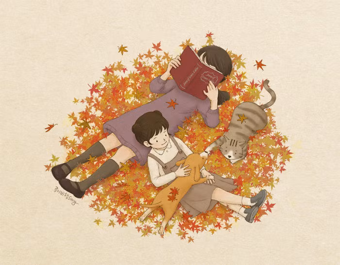 Tuổi thơ của em đều gắn liền với chị.