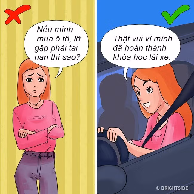  Chấp nhận những rủi ro không thể tránh khỏi trong cuộc sống. Thay vì luôn lo lắng mọi lúc, hãy chấp nhận rằng cuộc sống sẽ đem lại cho bạn những trải nghiệm khác nhau chứ không chỉ có điều tốt. Đôi khi, những thử thách, khó khăn trong cuộc sống đem lại những điều thú vị bất ngờ.