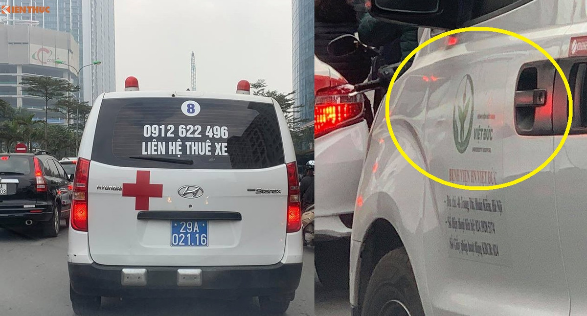 Benh vien Viet Duc su dung xe bien xanh cho thue la trai luat, tien vao tui ai?