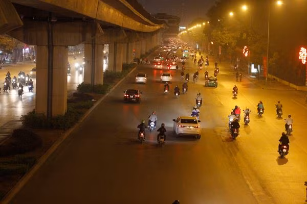 Giao thông tối ngày 31/12 không quá đông.