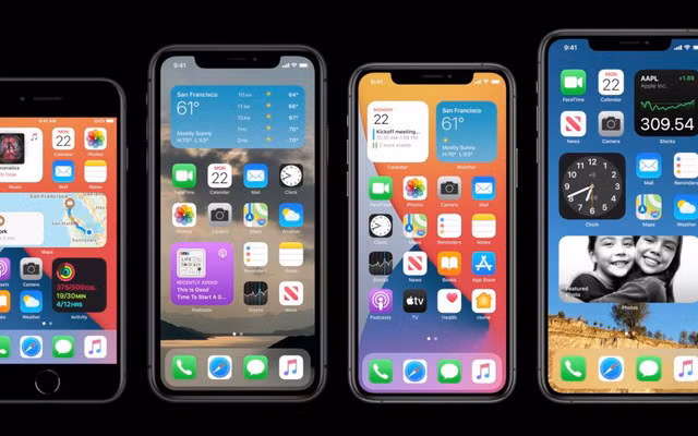 Thay đổi lớn nhất đối với iOS 14 là Táo khuyết đã bổ sung Widgets giống như trên iPadOS hay trên Android vốn đã có từ lâu. Người dùng có thể thêm trực tiếp những cửa sổ Widgets với kích thước tùy thích ngay tại màn hình chính để những thông tin bạn cần hiển thị ngay trên Home Screen.
