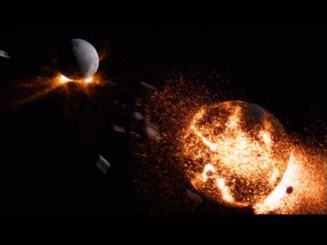 Một hành tinh khác là Theina với giả thuyết cho rằng nó va chạm với Trái đất khoảng 4,4 tỷ năm trước, khiến một phần vật chất bị bắn vào quỹ đạo và tạo thành Mặt trăng. Thực tế, có nhiều giả thuyết khác cho rằng sự hình thành Mặt trăng được góp mặt của nhiều yếu tố, Theia chỉ là một trong số đó.