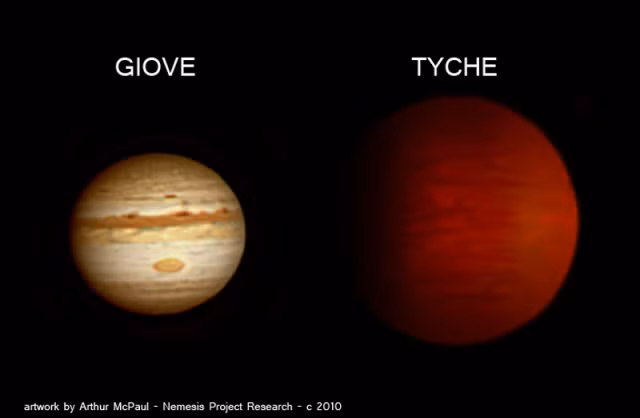 Các nhà nghiên cứu tưởng rằng Tyche lớn gấp 4 lần khối lượng sao Mộc, có nhiệt độ vào khoảng – 73 độ C. Nhưng đến tháng 3/2014, NASA khẳng định không tồn tại hành tinh nào giống như Tyche.