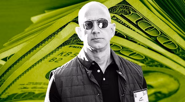 Jeff Bezos thành lập "cơ ngơi" Amazon vào năm 1994 với tiền thân là một cửa hàng sách trực tuyến có trụ sở tại một nhà để xe (garage) ở Bellevue, Washington.