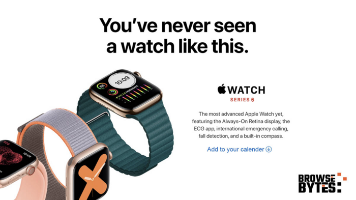 Tháng trước, Apple đã đệ trình một số mẫu Apple Watch chưa được phát hành lên cơ sở dữ liệu của Ủy ban Kinh tế Á - Âu. Số lượng Apple được Apple đăng ký nhiều hơn so với những năm trước, cho thấy khả năng cả Apple Watch Series 6 và Apple Watch phiên bản giá cực rẻ sẽ được công bố vào tuần tới.
