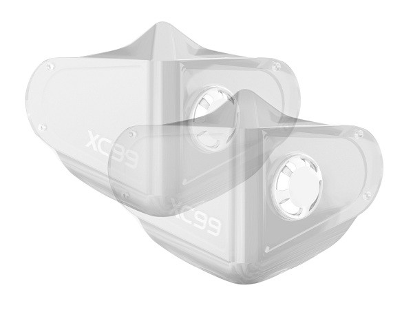 Ưu điểm của loại khẩu trang trong suốt độc đáo XC 99 là thiết kế ôm sát vào mặt, giúp ngăn giọt bắn 100%, hạn chế sự lây lan của virus.