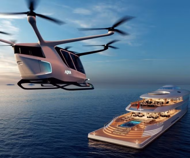 Lấy cảm hứng từ đại dương với thân hình uốn lượn đầy mê hoặc, siêu du thuyền độc đáo mang dáng vóc như kình ngư khổng lồ biểu diễn trên làn nước đại dương trong xanh.