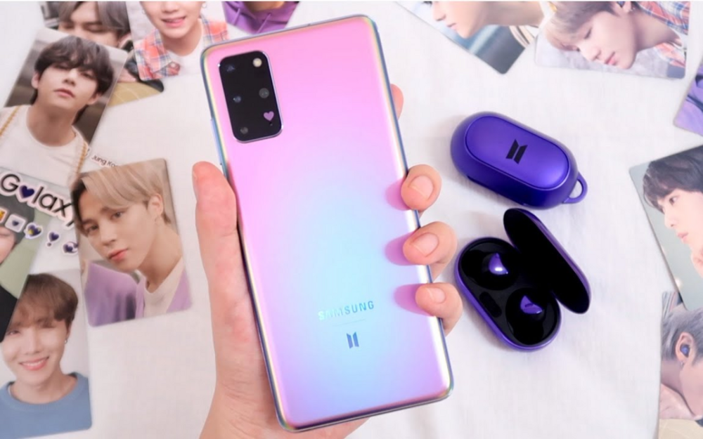 Samsung thậm chí còn từng cho ra mắt phiên bản Galaxy S20 tràn ngập mày tím dành riêng cho fan của BTS.
