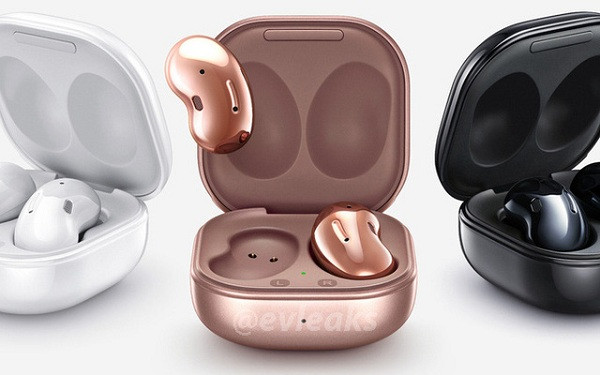 Buds Live có kiểu dáng như hình hạt đậu với ba tùy chọn màu sắc là vàng đồng, xám và trắng. Tai nghe của Samsung có kích thước nhỏ gọn hơn so với các model dòng Buds của hãng trước đây.