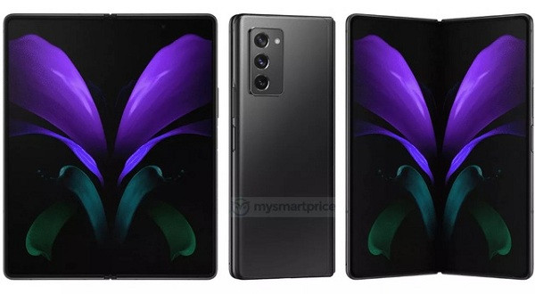 Và cuối cùng là Galaxy Z Fold 2 - sự kết hợp giữa hai dòng Galaxy Fold và Galaxy Z Flip năm ngoái. Trong các hình ảnh báo chí rò rỉ trước đó, Galaxy Z Fold 2 có màn hình phụ bên ngoài rộng hơn, cũng sử dụng thiết kế camera đục lỗ.