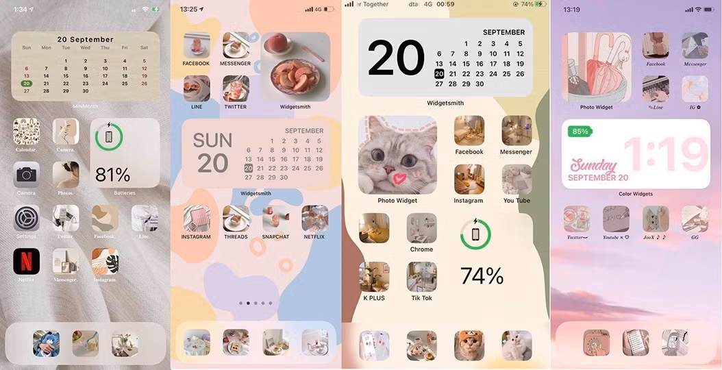 Rất nhanh chóng, với sự sáng tạo không giới hạn của mình, các fan Táo đã cho ra rất nhiều màn hình iPhone bắt mắt từ iOS 14, đẹp đẽ đến không ngờ.