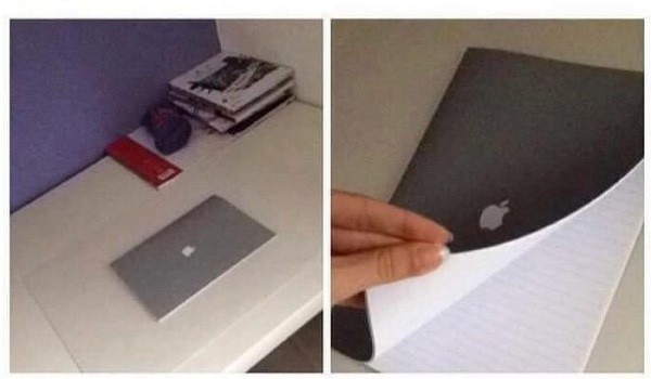 Nhìn xa tưởng Macbook Pro, nhìn gần mới biết hóa ra là một cú lừa.