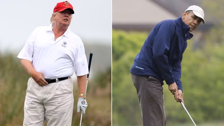 Dù khác biệt về quan điểm trong công việc hay lối sống, 2 vị tổng thống Mỹ gần đây nhất lại cùng chia sẻ với nhau một sở thích bất ngờ đó là golf.