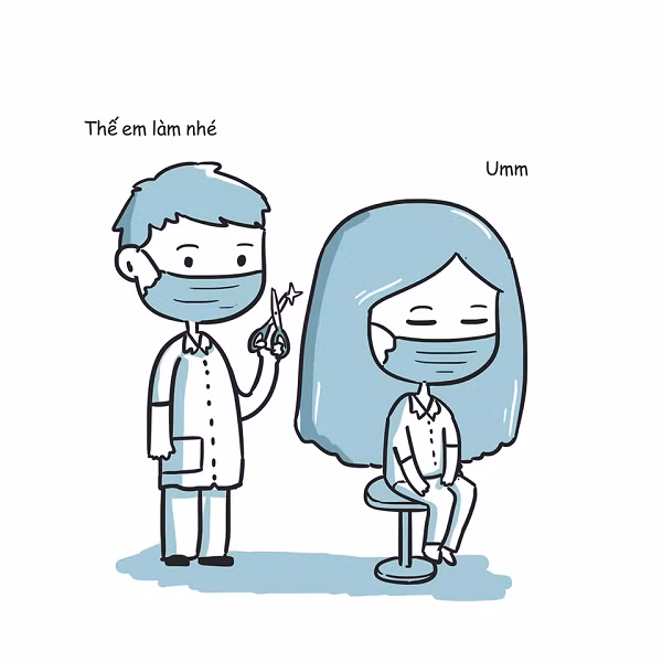 Vì nhiệm vụ, trọng trách và sức khỏe của bao người, những bác sĩ đã chọn cách cắt đi mái tóc dài để thể hiện sự quyết tâm chiến đấu với đại dịch, hết lòng chăm sóc các bệnh nhân COVID-19 đang gồng mình chống lại virus chết người.