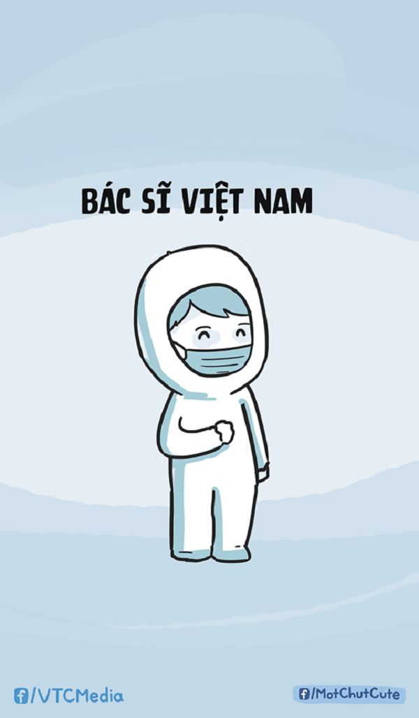 Bức ảnh sau đó trở thành nguồn cảm hứng để các họa sĩ sáng tạo nên loạt tranh vẽ xúc động, thể hiện tấm lòng cảm phục và lời cảm ơn đến tấm lòng sẵn sàng chiến đấu với dịch bệnh của bác sĩ.