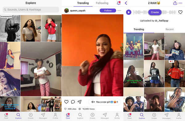 Ngoài các ứng dụng được phát triển bởi Ấn Độ, team nghiện video có thể tham khảo Dubsmash. So với TikTok, Dubmash không có nhiều hiệu ứng và bộ lọc, tuy nhiên lại tích hợp thư viện âm thanh, liên tục được cập nhật và bổ sung các bài hát mới, giao diện đơn giản và dễ sử dụng.