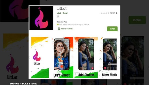 Ứng dụng video của Ấn Độ gây chú ý nhất ở thời điểm hiện tại là LitLot - sản phẩm mới của LitLot Social nhằm thay thế TikTok của Trung Quốc. Ứng dụng đã có hơn 1 triệu lượt tải xuống trên Google Play Store và nhận được nhiều lượt đánh giá 4-5 sao.