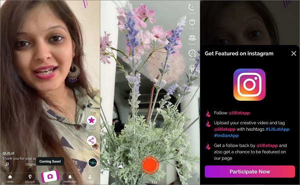 Tương tự Tiktok, nó cho phép người dùng ghi lại những đoạn video ngắn, chỉnh sửa hiệu ứng và chia sẻ cho nhiều người xem. Vì là ứng dụng mới, nên LitLot vẫn đang trong giai đoạn phát triển, có thể tải về được nhưng hoạt động ở dạng chào mừng và những tính năng thì sẽ sớm được kích hoạt.