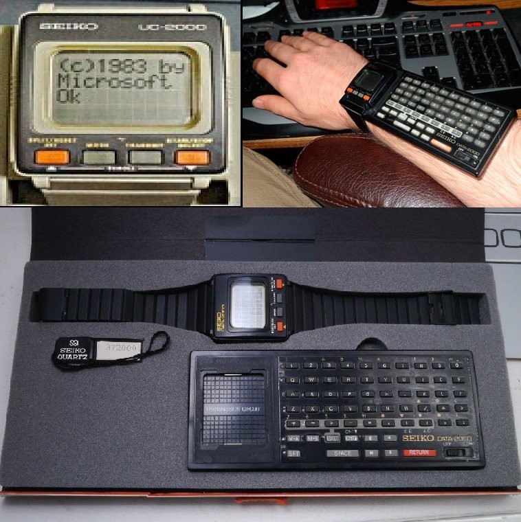 Đây là chiếc đồng hồ thông minh "khổng lồ" của 40 năm trước, được tích hợp thêm bàn phím to như máy tính ngày nay.