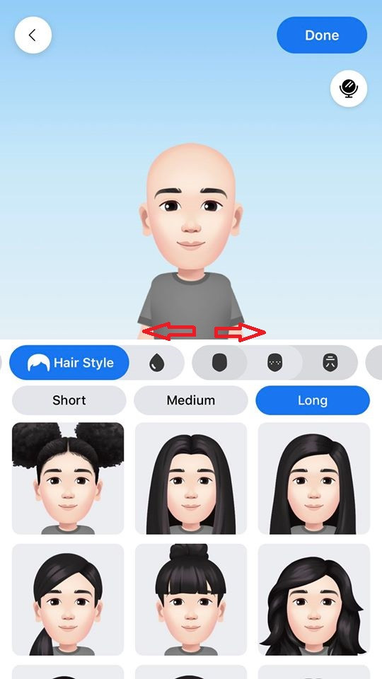 Hành trình tạo avatar bắt đầu từ bước chọn màu da, sau đó là kiểu tóc, mắt mũi, các đặc điểm trên khuôn mặt,...sao cho giống bản gốc nhất có thể.