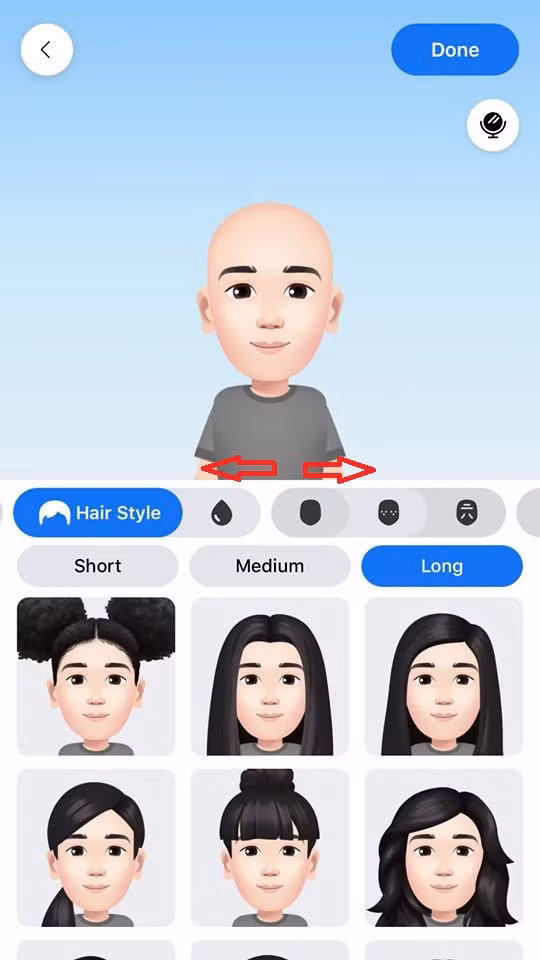 Hành trình tạo avatar bắt đầu từ bước chọn màu da, sau đó là kiểu tóc, mắt mũi, các đặc điểm trên khuôn mặt,...sao cho giống bản gốc nhất có thể.