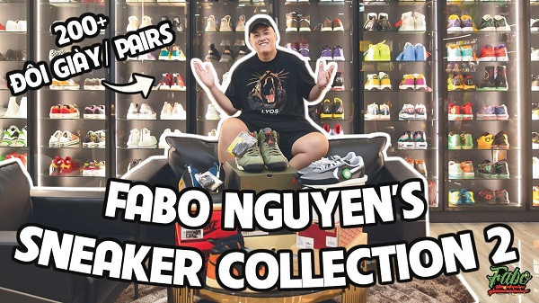 Nội dung các clip của Fabo chủ yếu là "cuộc chiến" săn lùng hàng hiệu, anh chàng sinh năm 1987 có niềm đam mê lớn với giày sneaker. Tính đến thời điểm này, Fabo Nguyễn đã sở hữu hàng trăm đôi giày hiệu đến từ nhiều thương hiệu nổi tiếng trên thế giới.