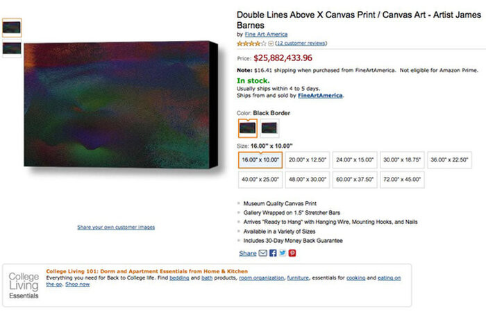 Một trong những món đồ giá ''cắt cổ'' bán trên internet khiến cả thế giới tìm mua là tác phẩm nghệ thuật hiện đại này. Nó có giá 25,9 triệu USD và được bán trên Amazon.