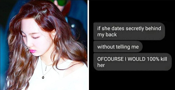 Vụ việc trở nên nghiêm trọng hơn khi gần đây anh ta tuyên bố sẽ giết nữ ca sĩ bằng chính đôi tay của mình nếu cô hẹn hò bí mật với chàng trai khác mà phớt lờ hắn.