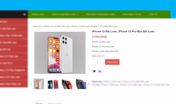 Một số cửa hàng bán điện thoại tại Việt Nam mới đây bất ngờ chào bán những chiếc điện thoại được gọi là ''iPhone 12 Pro Max'' trên các trang web, mạng xã hội với mức giá chỉ dao động trong khoảng từ 1,8 triệu đồng đến 3 triệu đồng.